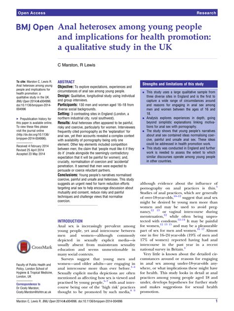 anale teens|Anal heterosex among young people and implications for health promotion ...